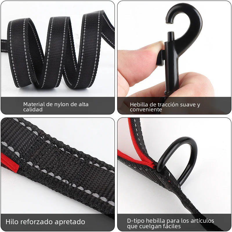 Correa reflectante de nylon para perros