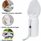 Bebedero portátil plegable para perros 550 ml