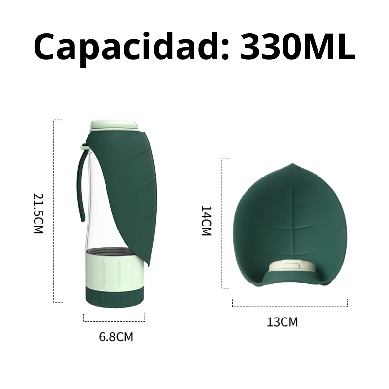 Botella portátil 2 en 1 para agua y comida