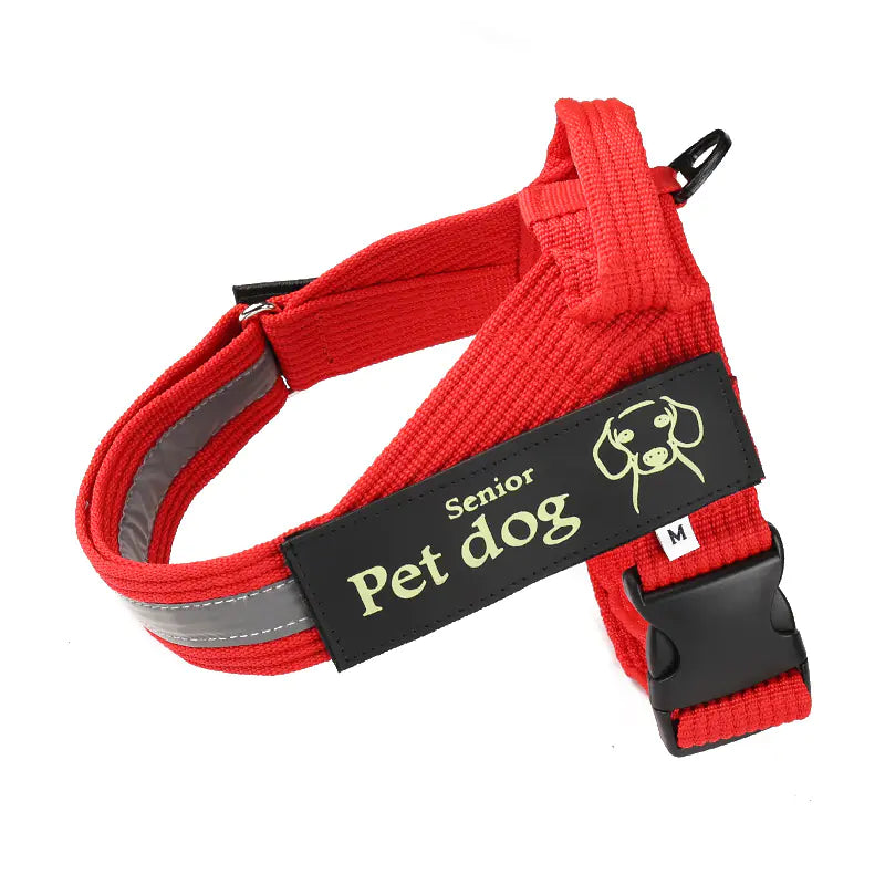 Arnés ajustable para perro color rojo