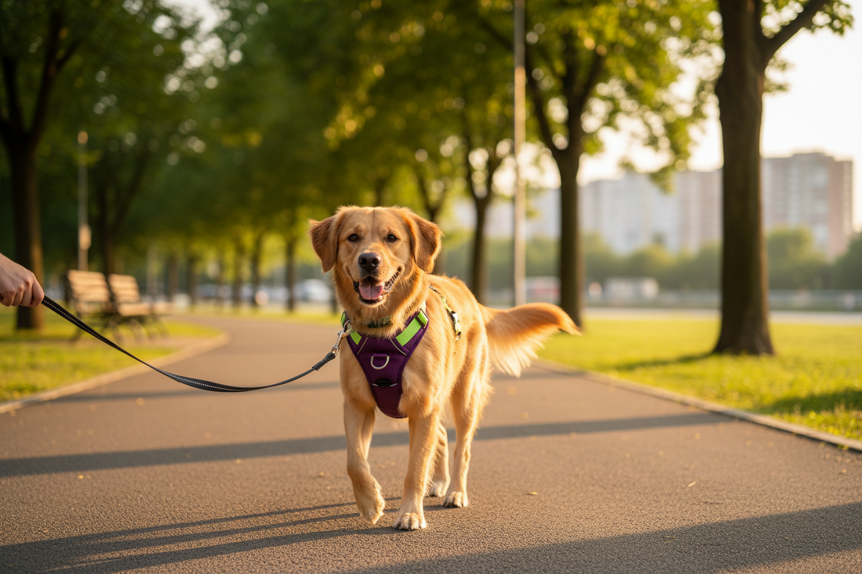 Arnés táctico para perro verde ajustable
