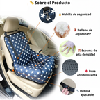 Asiento para perro para coche con cinturón de seguridad ajustable