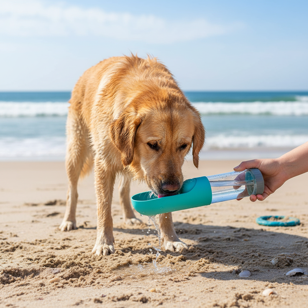 Bebedero en la playa