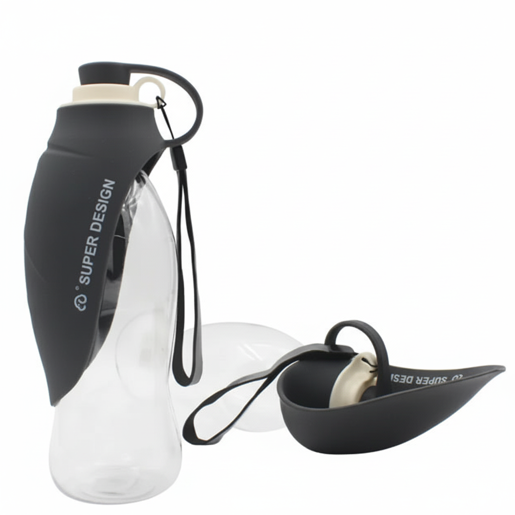 Bebedero negro fondo blanco