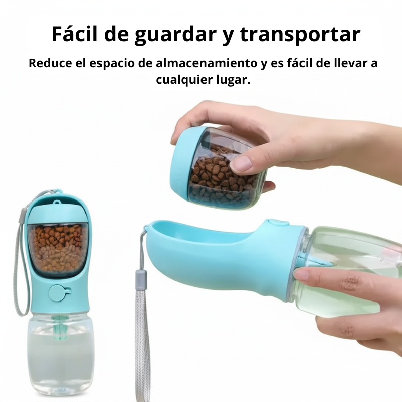 Bebedero portátil para perro fácil de usar con una mano
