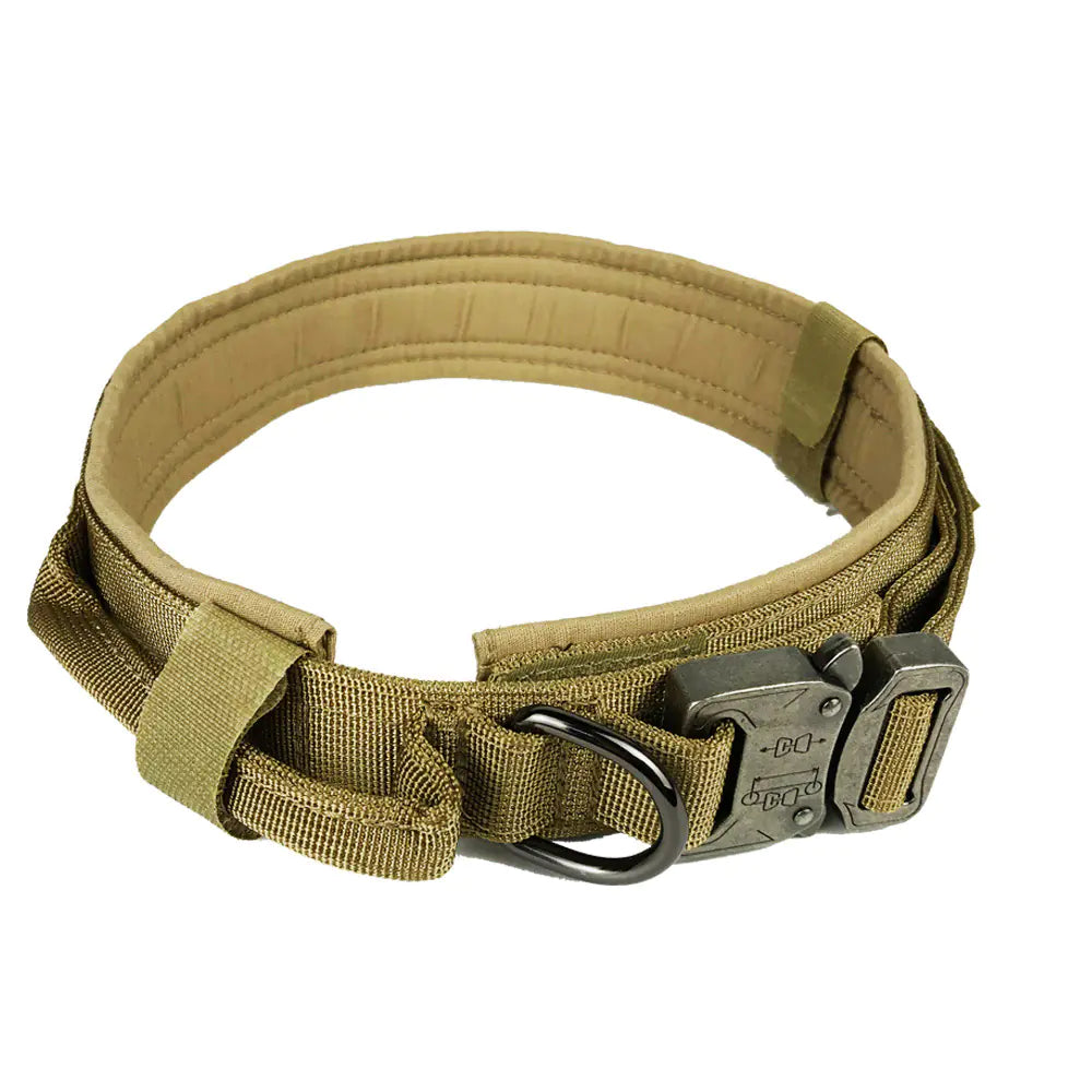 Collar táctico para perro color verde militar