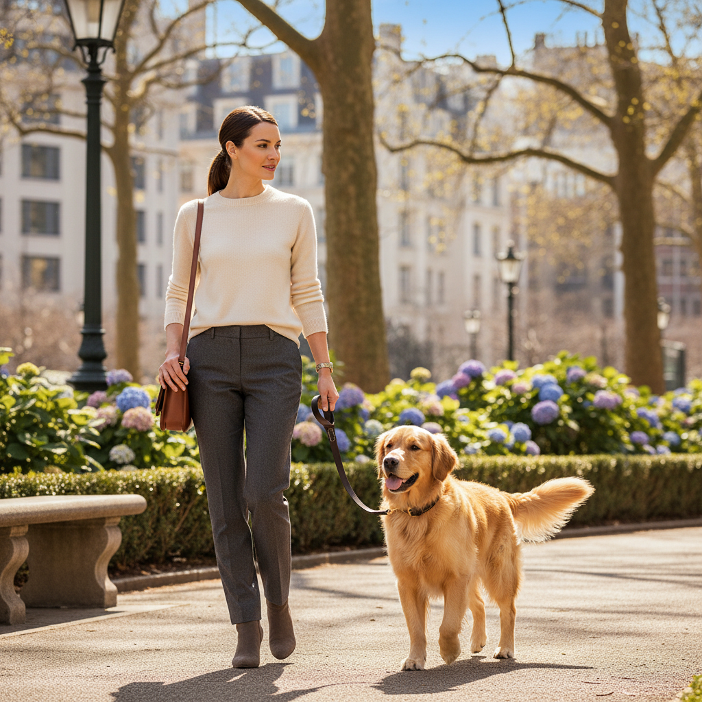 Correa de cuero en uso - escena urbana