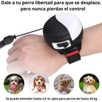 Correa extensible para perro con botón de bloqueo