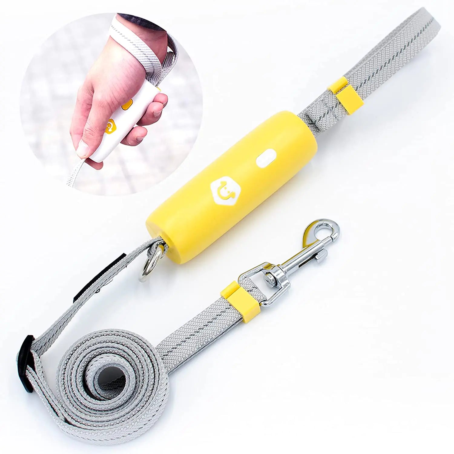 Correa extensible para perro con linterna LED integrada