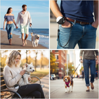 Correa extensible para perro cómoda de sujetar con una mano