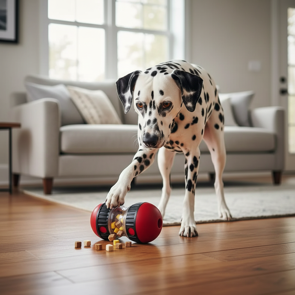 Dálmata mirando el dispensador