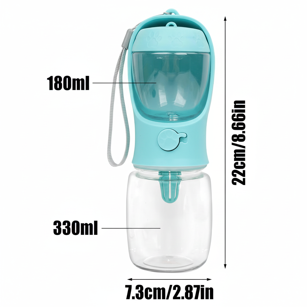 Dimensiones bebedero portátil para perros