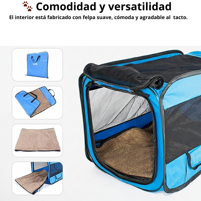 Mochila transportín para perro plegable y fácil de guardar