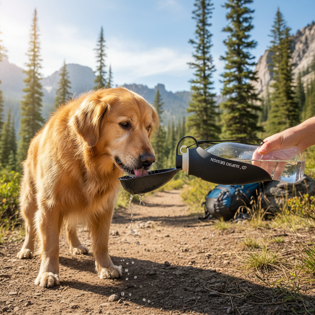 Perro bebiendo - exterior