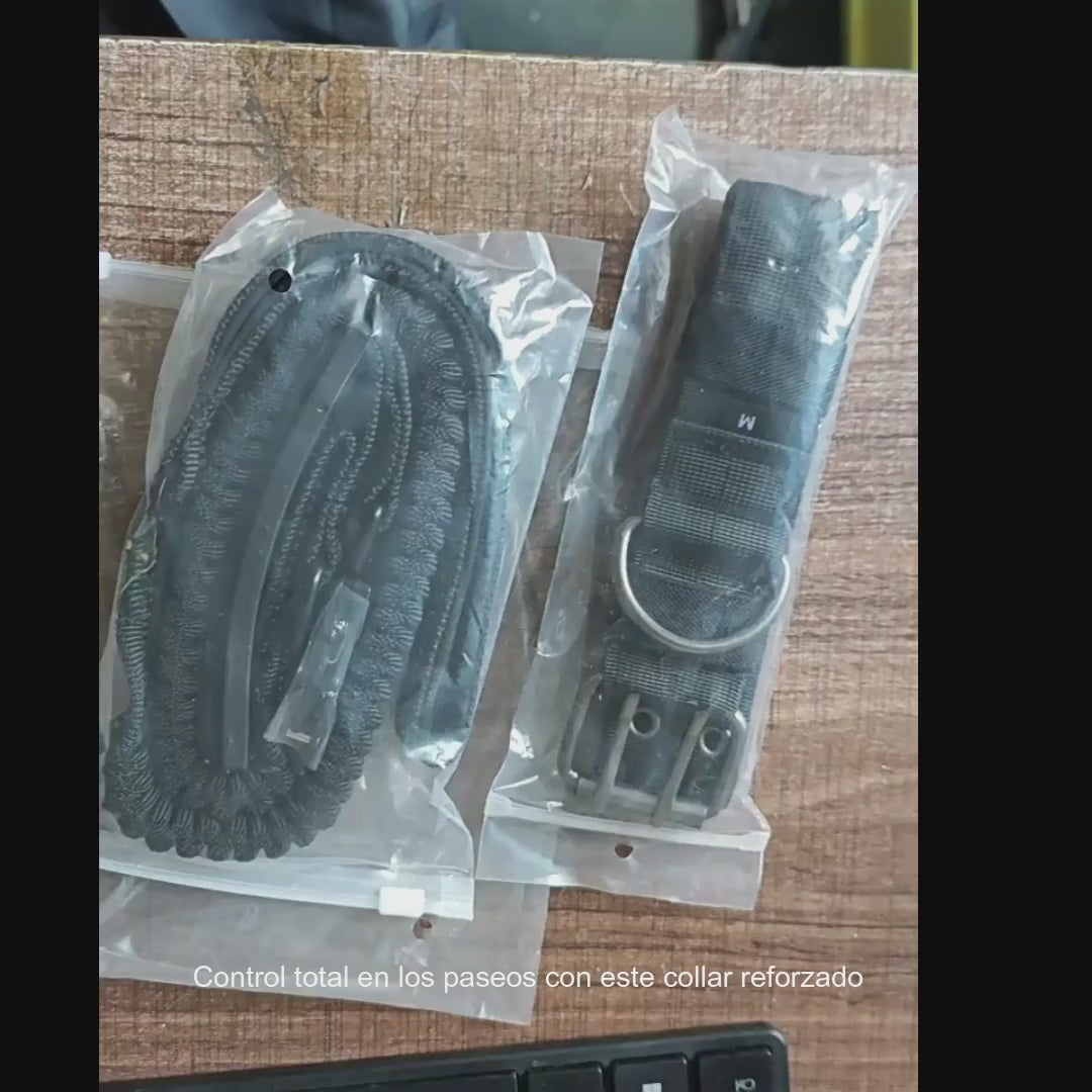 Verstärktes taktisches Hundehalsband aus Nylon