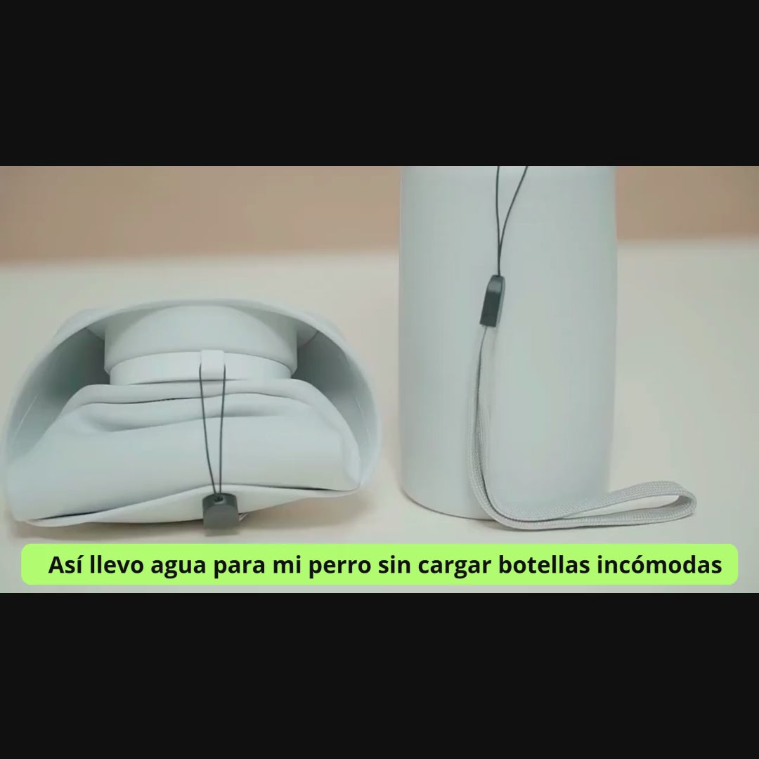 Bebedero portátil plegable para perros 550 ml