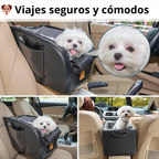 Transportín para perro para coche con correas de seguridad