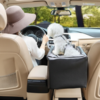 Transportín para perro para coche con perro en el interior